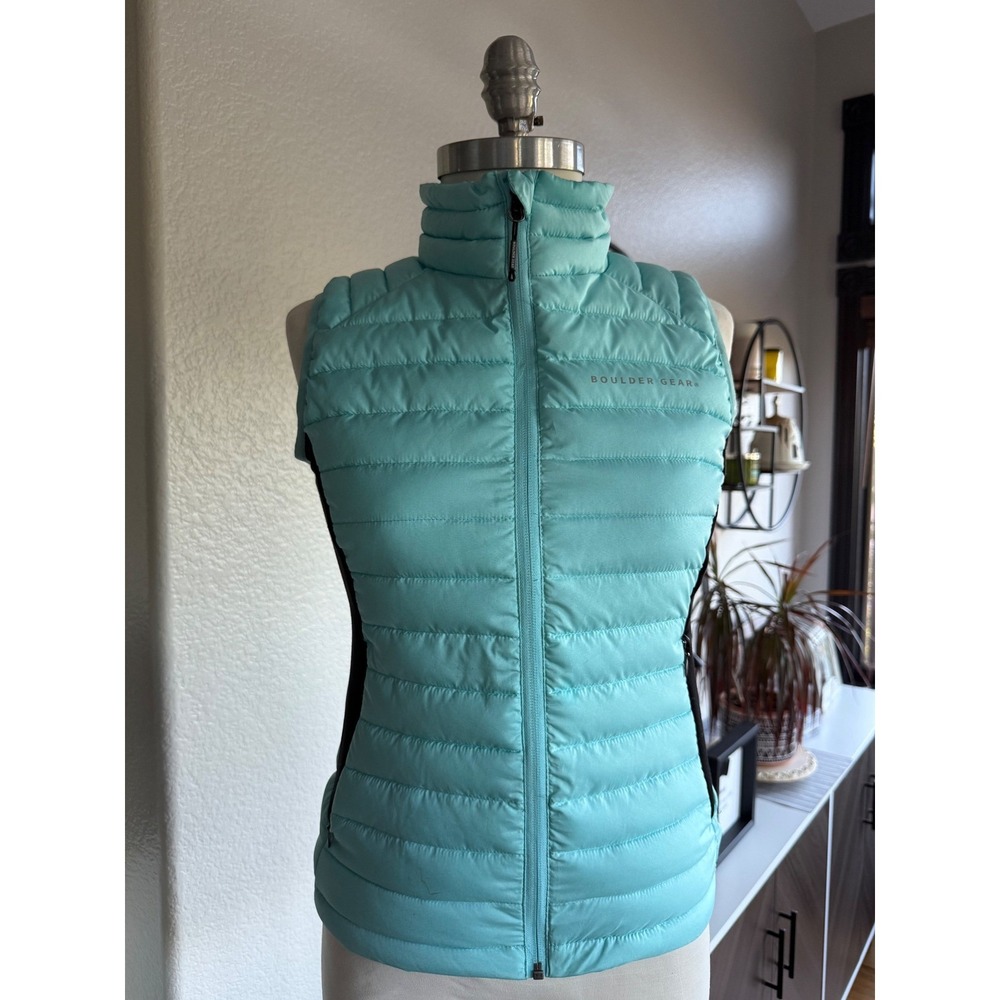 Boulder Gear Zeal Puffer Vest Women's L Blue Lightweight Jacket Hiking Gorpcore